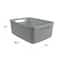 Curver&#xAE; Jute Gray Plastic Storage Basket Organizer